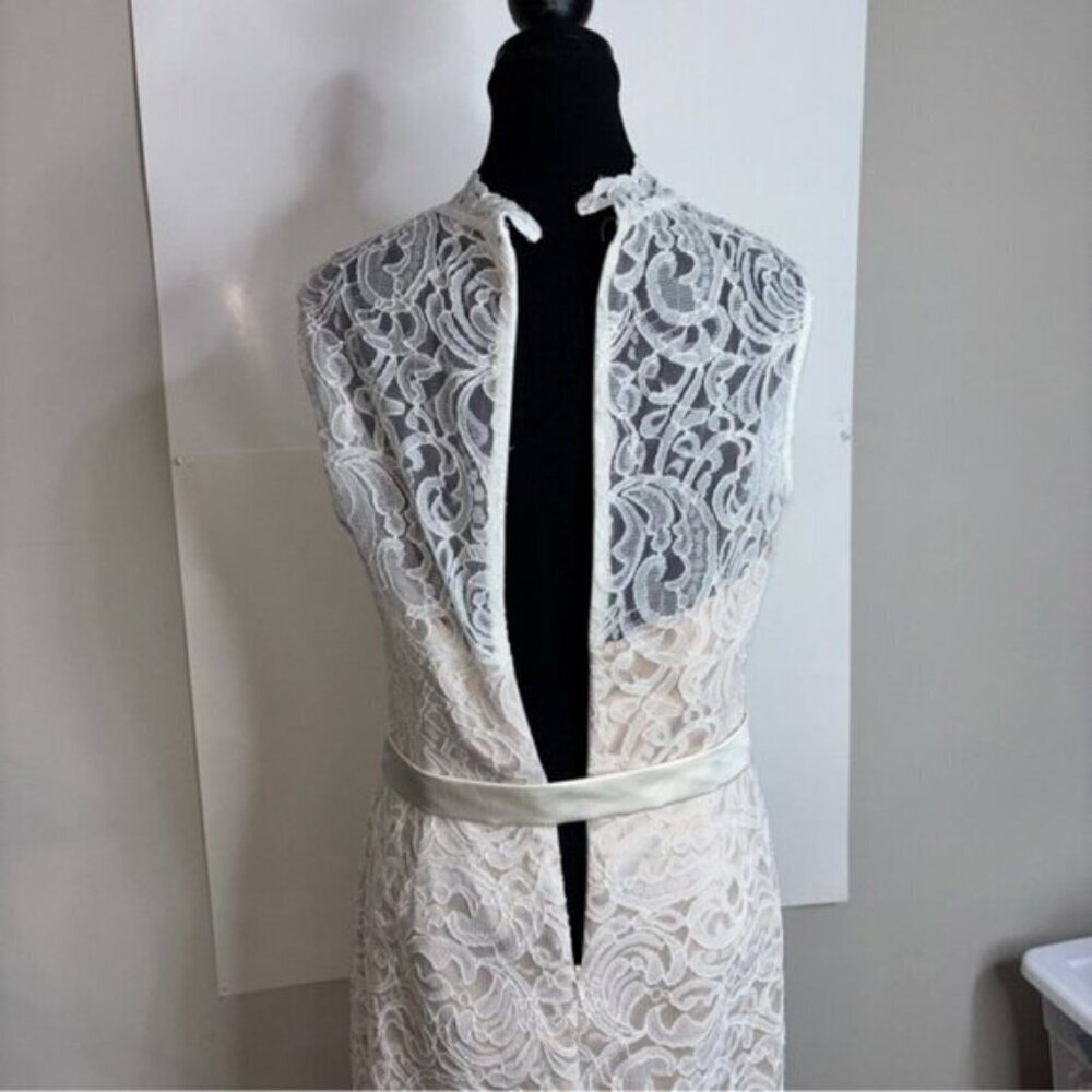 Vivian Diamond Dessy Vintage Lace Cream Mother Of The Bride Dress 12 - Picture 10 of 12